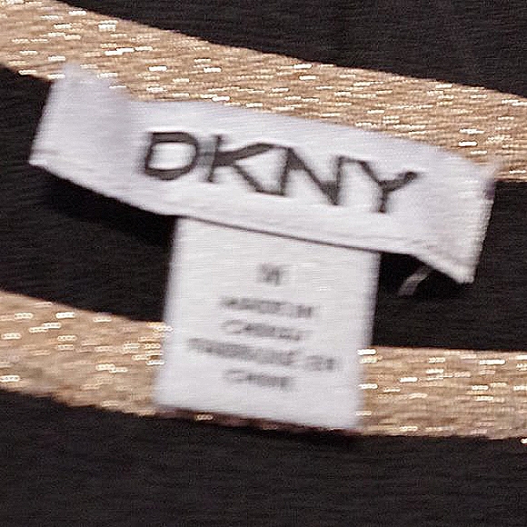 DKNY Graphic Knit Viscose/Metallic Sweater- Sz. Med - Picture 8 of 8